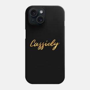 Cassidy Name Hand Lettering in Faux Gold Letters Phone Case