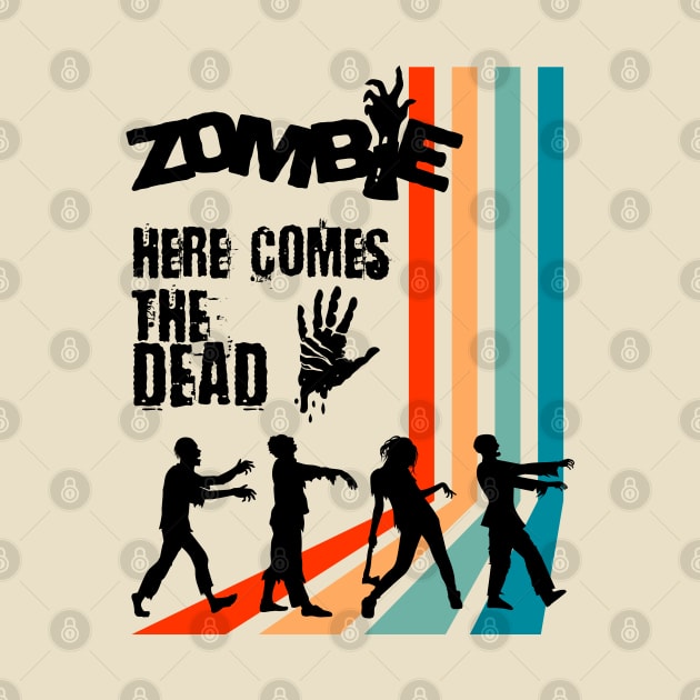 Retro Zombie, classic movie, here comes the dead by Teessential