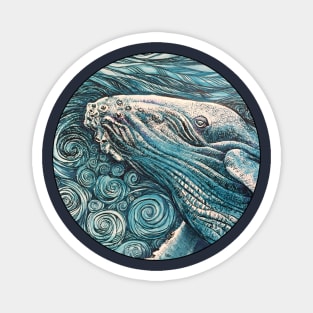 Humpback Whale Watercolor Magnet