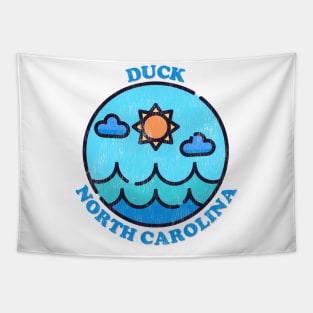 Duck, NC Summertime Vacationing Ocean Skyline Tapestry