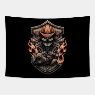 V-Twin Machine Tapestry