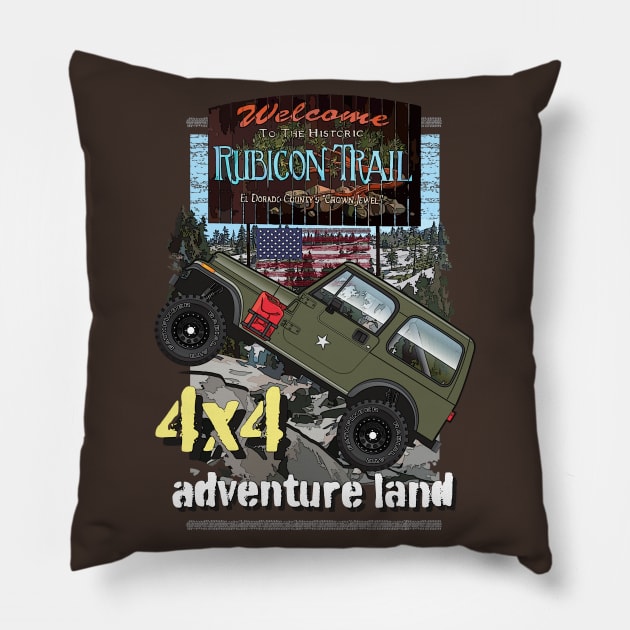 the rubicon trail Pillow by JRCustoms44