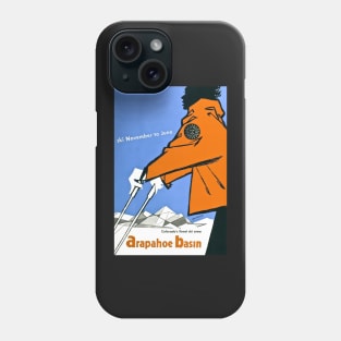 Arapahoe Basin, ski poster Phone Case