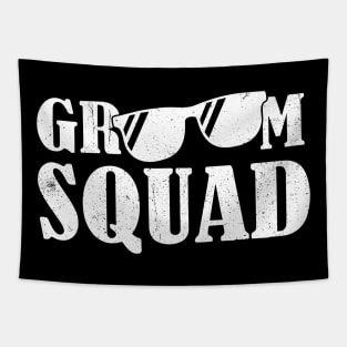 Groom Squad Groomsmen Funny Stag Bachelor Party Tapestry