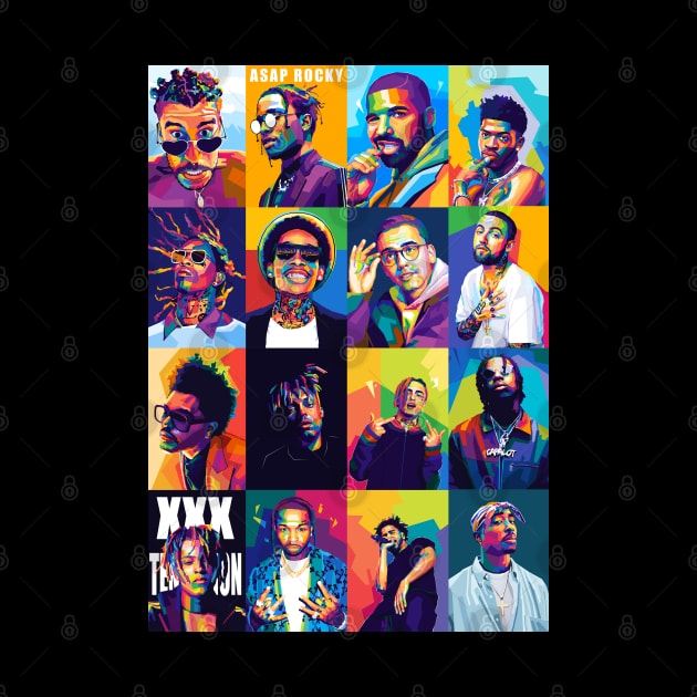 Rappers Collection Wpap Pop Art by SiksisArt