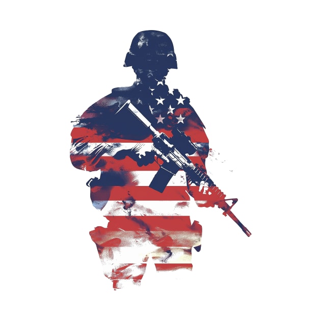 Patriotic American Veteran by Wintrly