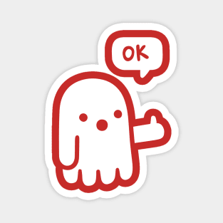 Ghost of Approval - Cute Ghost Boo Boo Magnet