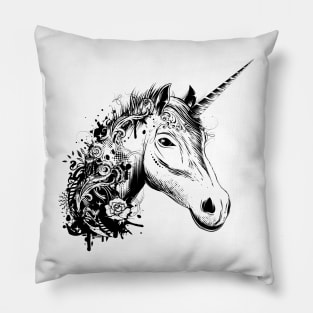 A head of a unicorn Pillow