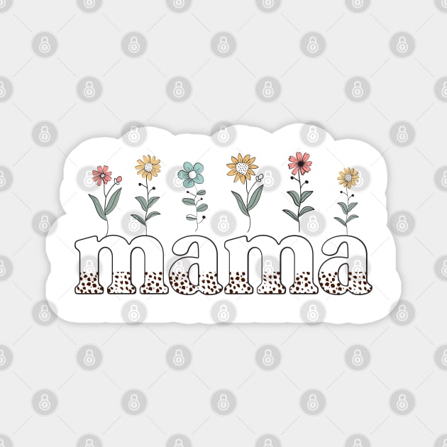 Floral Mama design Magnet by UrbanLifeApparel