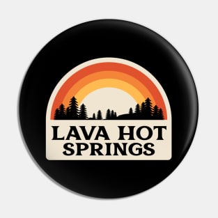 Lava Hot Springs Retro Pin