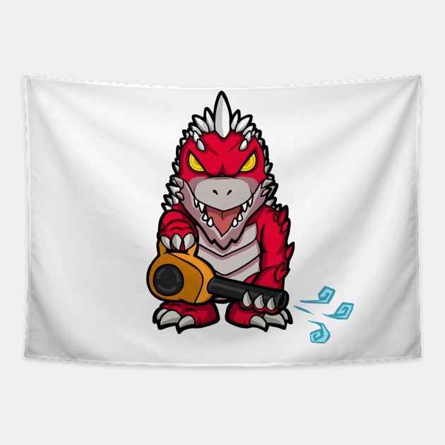 Red Zilla Tapestry by TrollWear