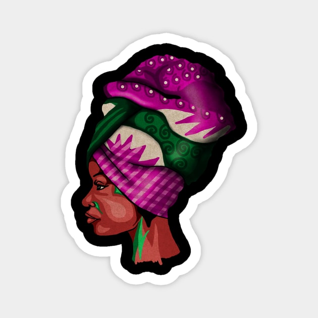 Proud African woman, Africa Magnet by logiamerch