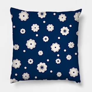 Snow and flowers Pillow
