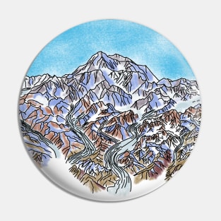 Denali Landscape Pin