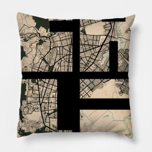 Cali, Colombia City Map Typography - Vintage Pillow