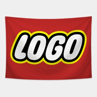 LOGO - Funny Building Blocks Parody Tapestry