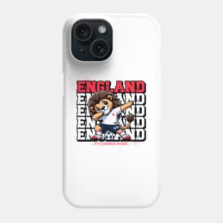 England Soccer Lion Mascot - Patriotic Sports Fan Phone Case