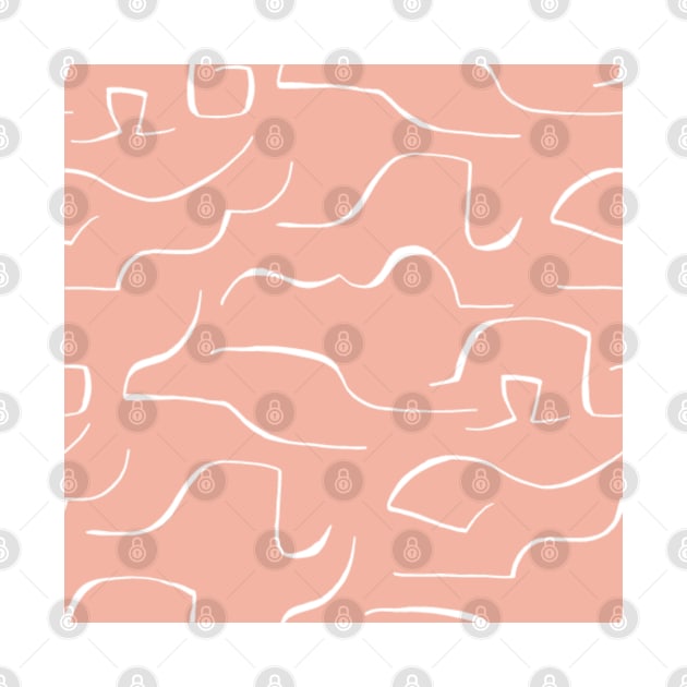 Light pink color wavey pattern by Shineyarts