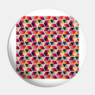 Colorful Umbrellas Geometric Pattern Pin