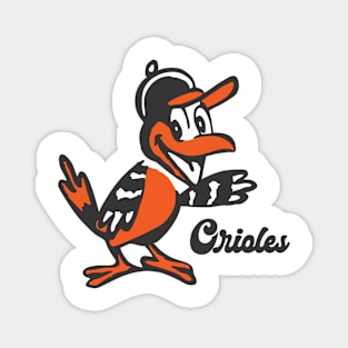 Baltimore Orioles Bird Vintage Retro Baseball Magnet