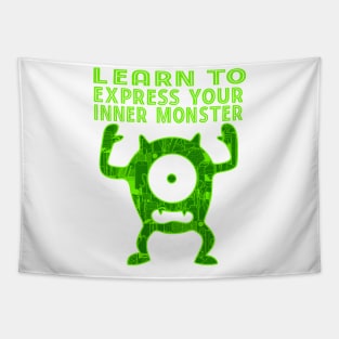 Learn to Express Your Inner Monster Art Supply Tapestry