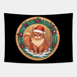 Somali Cat Xmas, Love Cats Tapestry