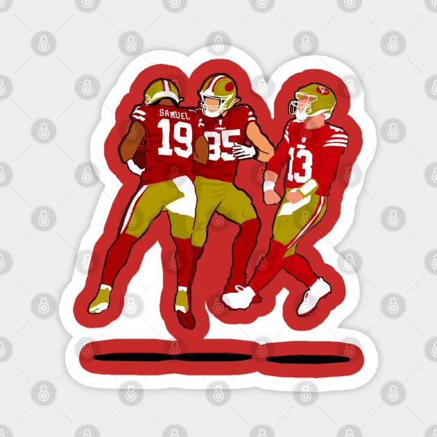 George kittle x Deebo Samuel x Brock Purdy - 49ers Magnet by Mic jr