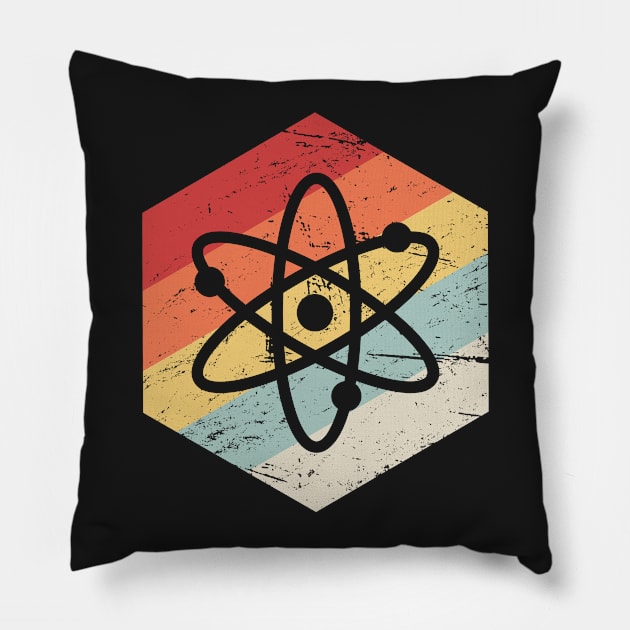 Retro 70s Atom Pillow by MeatMan