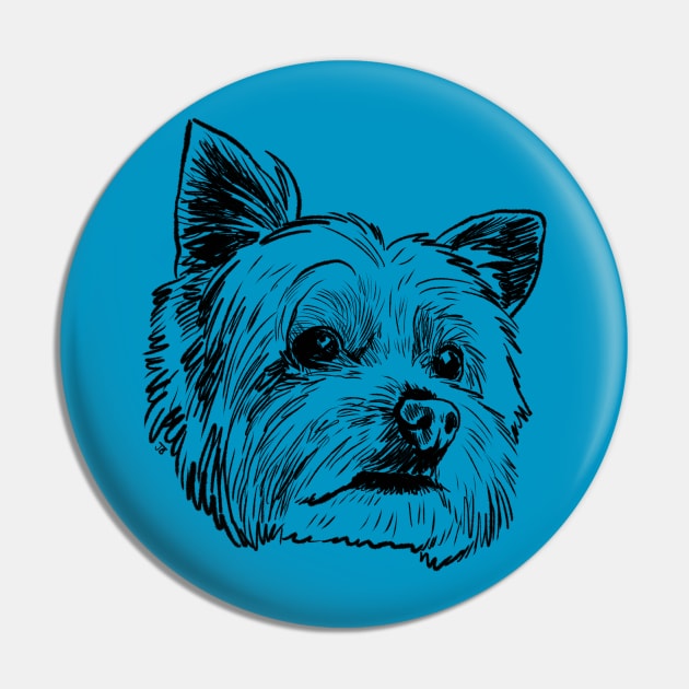 Yorkie Sketch Pin by Sketchy