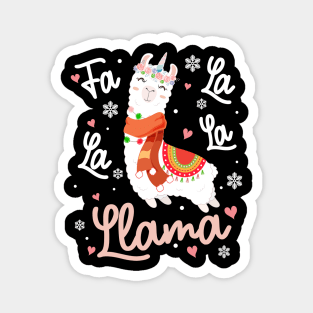 Fa La La La Llama Christmas Magnet