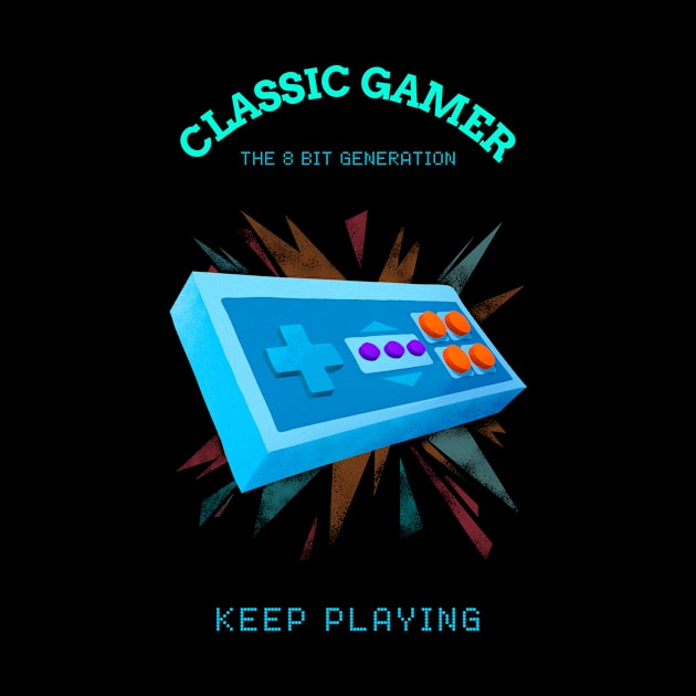 Classic Gamer - Awesome Art and Drawing for Retro Gamer by LetShirtSay