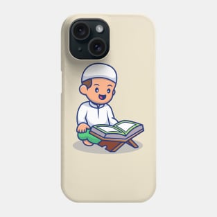 Boy Sitting And Reading Quran Phone Case