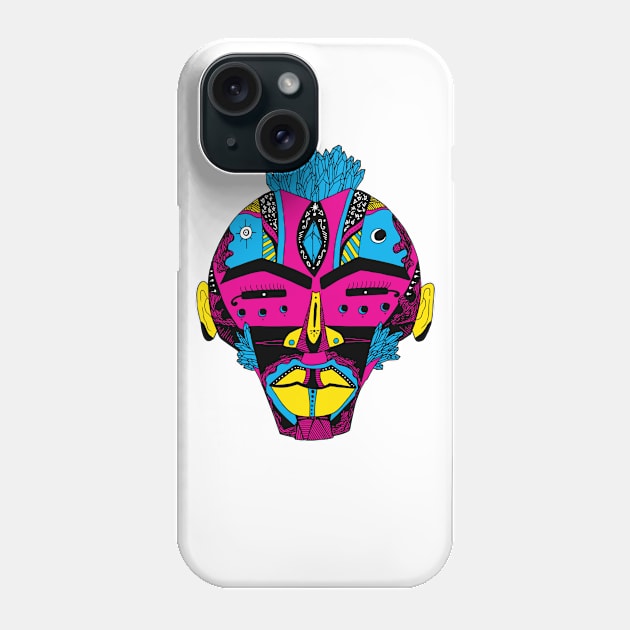 CMYK African Mask 4 Phone Case by kenallouis