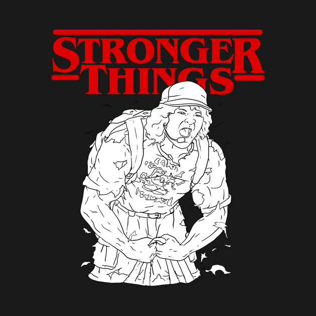 Dustin Stranger Things Parody Stronger Things by SycamoreShirts