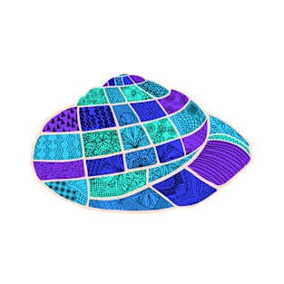 Blue Turban Shell Pattern T-Shirt