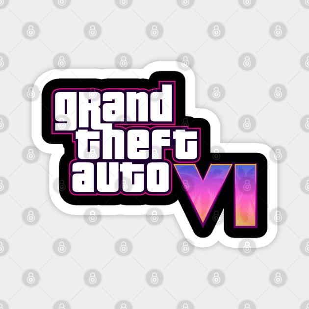 GTA VI logo design Magnet by Pliax Lab