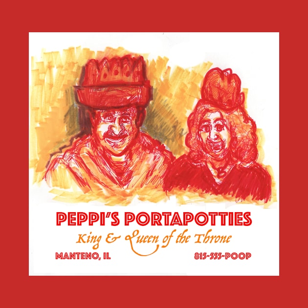 Peppi's Portopotties are King and Queen of the Throne by MoronicArts