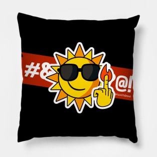 Middle Finger Funny Emoji Sun Pillow