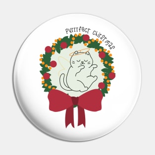 Purrrfect Christmas Pin