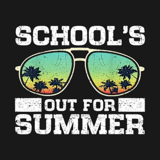 Schools Out For Summer Glasses Last Day Of School Graduation T-Shirt