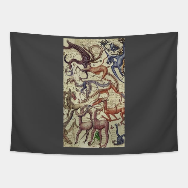 Medieval Dragons Tapestry by AlienMirror