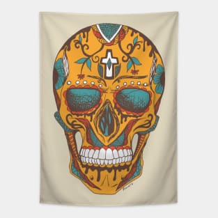 Cafe Los Muertos Skull Tapestry