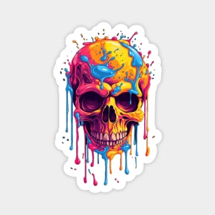 Colorful melting Skull designe #3 Magnet