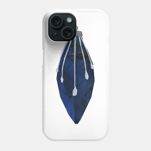 Bauble - Trad blue gold drops Phone Case by Babban Gaelg