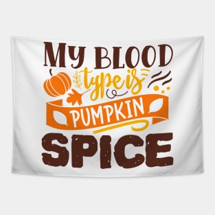 My blood type is pumpkin spice Tapestry