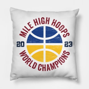 Denver Basketball: Mile High Hoops 2023 World Champions Pillow