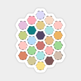 Pastel hexagons Magnet