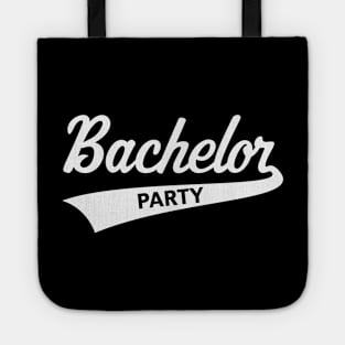 Bachelor Party (Stag Party / Team Groom / Lettering / White) Tote