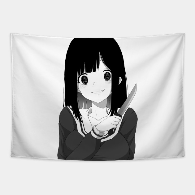 Crazy Anime Girl Anime Tapestry Teepublic Au,Bts Anime Drawing Easy Step By Step