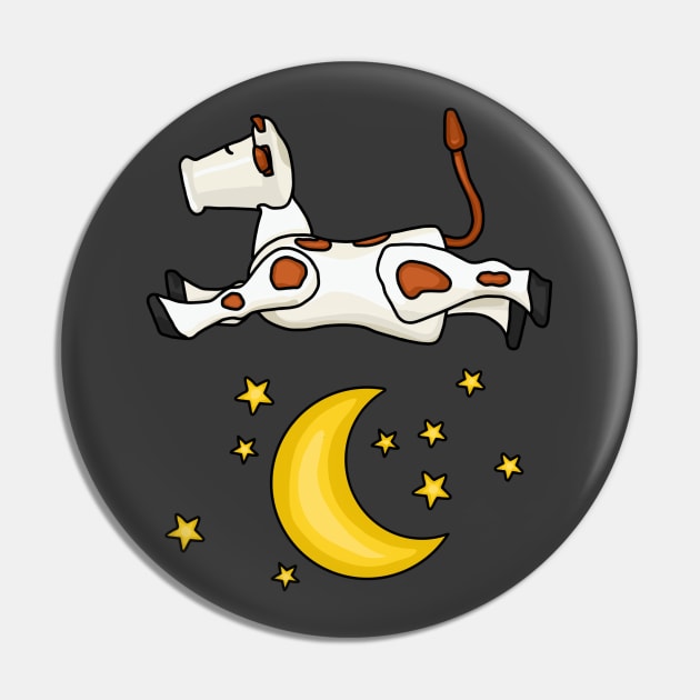 Little Cow Jumping Over The Moon Pin by Slightly Unhinged